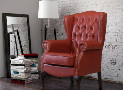 Wingback chair armchair club TV chair upholstered sofa single seater relax Chesterfield